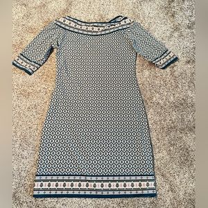 Max Studio pink and green Geometric Midi Dress Medium